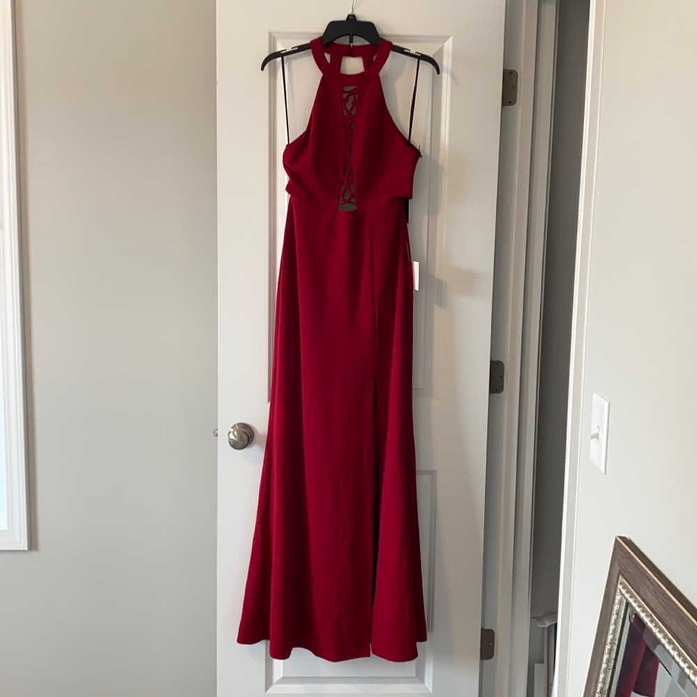 Red long gown never worn
